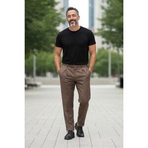 Braggi Louis Raphael Men's Casual Brown Pants